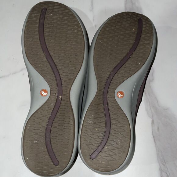 Clarks Unstructured Leather Slip On Shoes Un Loop 2 Walk Aubergine Size 7.5 - Picture 6 of 7